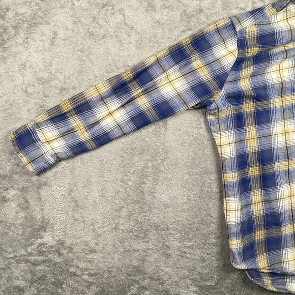 Ocean & Coast Men's L Flannel Plaid Cotton LS Button Up Shirt SEE DESCRIPTION - Picture 9 of 14